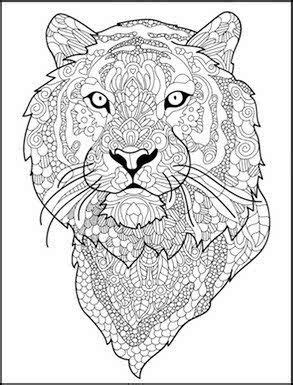 tiger coloring page animal coloring pages  adults pinterest