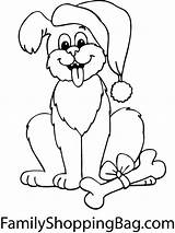 Christmas Coloring Puppy Pages Santa Dog Color Animals Tags sketch template