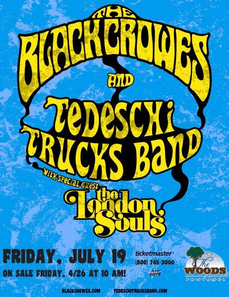 The Black Crowes And Tedeschi Trucks Band Tour 2013 Poster W The