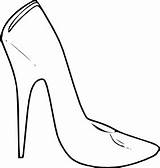 Heel Shoes High Coloring Printable Pages Med Svg sketch template