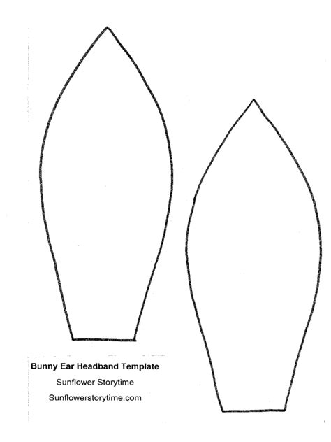 bunny ear pattern printable easter bunny ears template crafts
