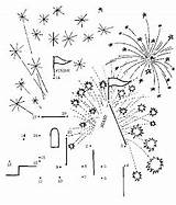 Dots Zahlen Malen Silvester Pontos Colorat Fireworks Verbind Puntjes Artificii Ligar Punctele Planse Uneste Puzzel Barcos Castelos Desene Punkte Feest sketch template