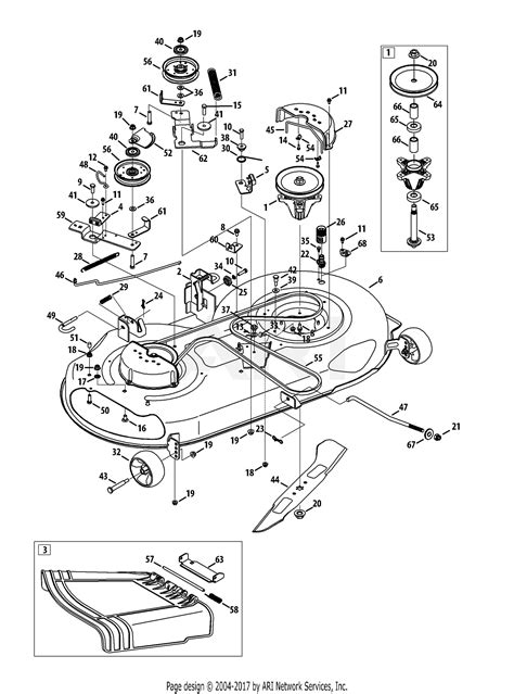 mtd alt     parts diagram  mower deck