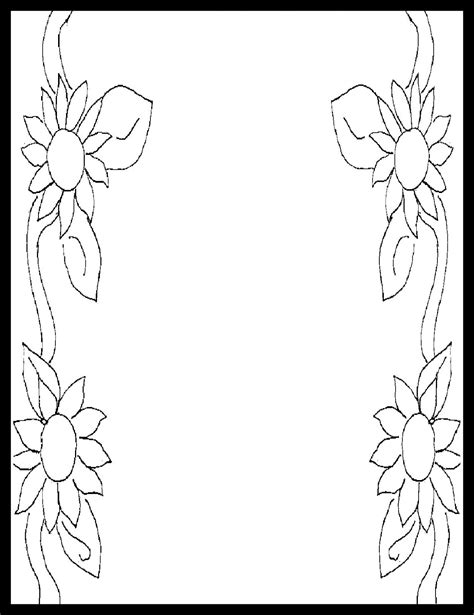 flower border coloring pages  getcoloringscom  printable