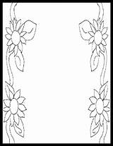 Border Borders Coloring Pages Christian Flower Religious Clip Clipart Frames Printable Cliparts Designs Frame Kids Color Sunflower Bulletin Doodles Crafts sketch template