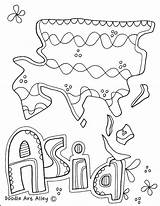 Asia Coloring Pages Sheet Getdrawings sketch template