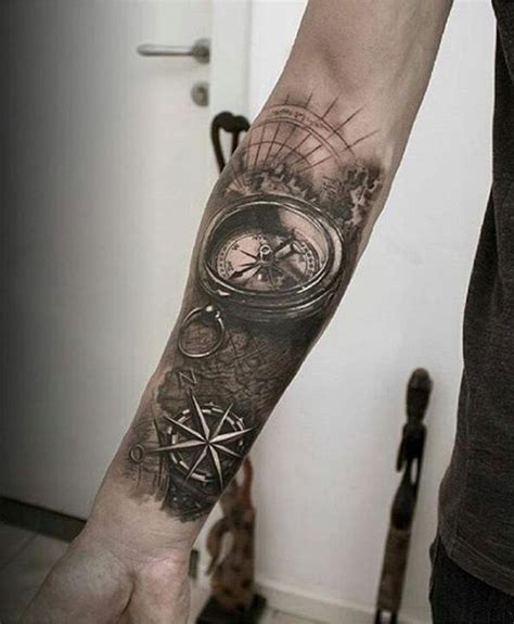 100 Awesome Compass Tattoo Designs Art And Design
