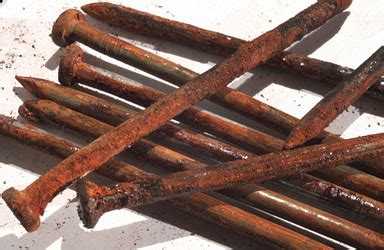 painet licensed rights stock photo  rusty iron nails showing orange