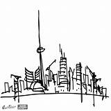 Toronto Skyline Drawing Getdrawings Clipartmag sketch template