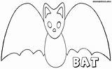 Bat Coloring Pages Colorings Simple sketch template
