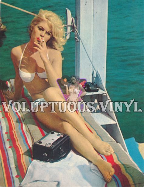 Brigitte Bardot White Bikini 1960 S German Color Photo Card