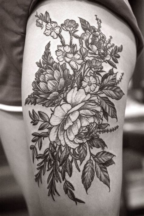Flowers Flower Thigh Tattoos Thigh Tattoo Designs Tattoos