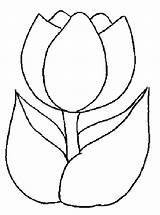 Coloring Pages Tulips Spring Flowers Tulip Printable Crafts sketch template