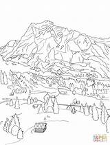Coloring Swiss Alps Switzerland Pages Printable Color Mountain Drawing Alpen Drawings sketch template