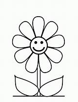 Coloring Flower Pages Kids Print sketch template