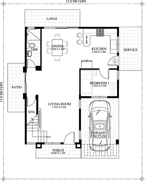carlo  bedroom  story house floor plan pinoy eplans