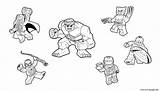 Coloring Lego Hulk Marvel Pages Spiderman Thor Man Iron Wolverine America Drawing Ironman Printable Avengers Coloriage Imprimer Print Team Color sketch template
