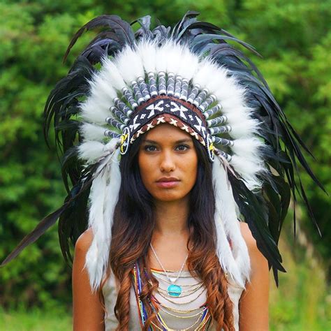black native american headdress 75cm indian headdress novum crafts