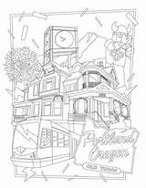 Portland State Color Coloring sketch template