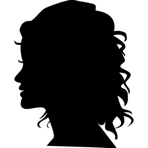 Woman Silhouette Head Side View Free Icon