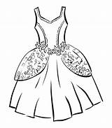 Kleid Ausmalbilder Malvorlagen Ausdrucken Prinzessinnenkleid Clipground sketch template