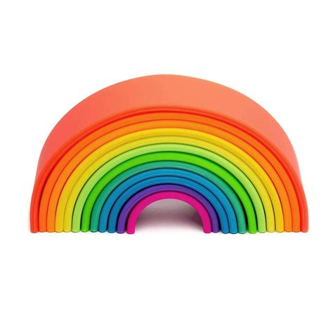 rainbow shaped toy   white background