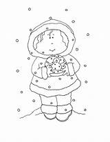 Stamps Snowing sketch template