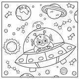 Flying Saucer sketch template