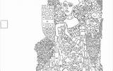 Coloriage Gustav Klimt âge sketch template
