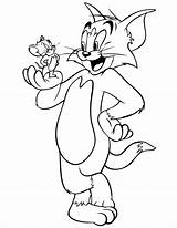 Coloring Cartoon Pages Printable Tom Jerry Kids sketch template