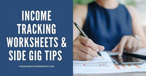 printable income tracker side income tracker tips included