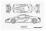 Mclaren Blueprint Gtr Laren Supercars Modeling P12 Maclaren sketch template
