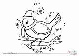 Christmas Colouring Robin Pages Become Member Log sketch template
