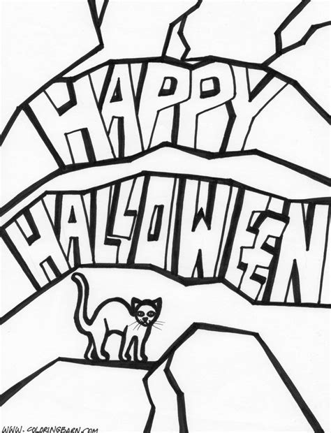 happy halloween letters coloring pages kidsworksheetfun