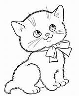 Baby Coloring Pages Kitten Cute Cat Printable Getcolorings Print Color sketch template