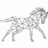Geometrische Pferd sketch template