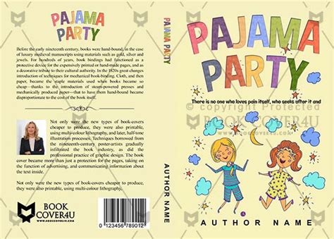 children book cover design pajama party