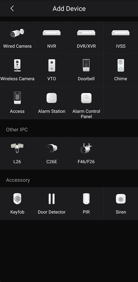 add devices  dmss mobile app cornick