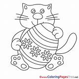 Easter Coloring Cat Sheets Egg Pages Sheet Title sketch template