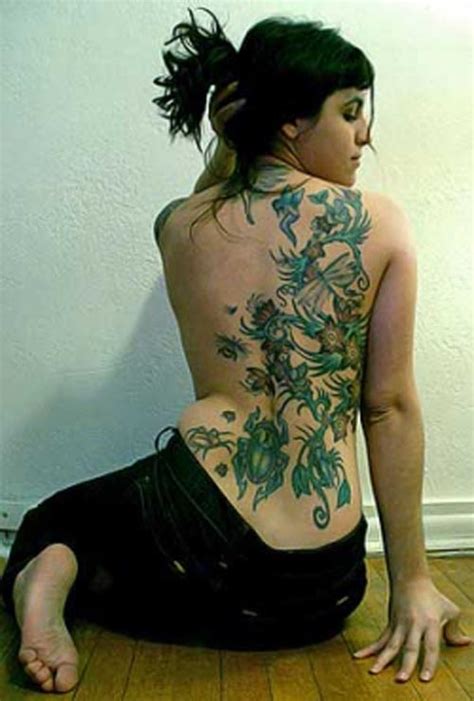 Sexy Flower Tattoo And Vine Designslower Back Flower