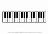 Piano Keys Drawing Draw Keyboard Sketch Step Cartoon Simple Music Musical Instruments Drawings Notes Drawingtutorials101 Board Learn Key Make Touches sketch template
