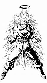 Goku Ssj3 Saiyan Sketsa Pngegg Ssj Hitam Mangaka Clipartmag sketch template