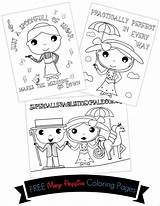 Poppins Mary Pages Coloring Movie Crafts Three sketch template