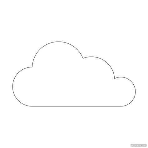 large printable cloud shape template gridgitcom