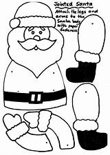 Santa Template Crafts Christmas Claus Craft Templates Kids Coloring Printable Jointed Reindeer Things Snowman Patterns Card Do Popular Coloringhome sketch template