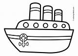 Ship Coloring Kids Pages Transportation Printable Boat Drawing Simple Visit Steamship sketch template