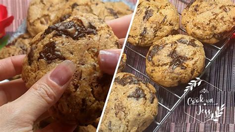 nutty chocolate chips cookie recipe 초콜릿 칩 쿠키 만들기 jesse choi asmr
