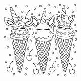 Ice Cream Coloring Pages Printable Everfreecoloring sketch template