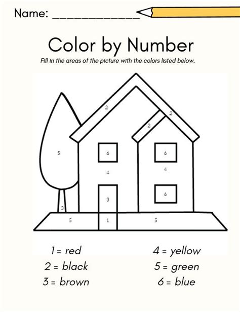 color  number worksheet   colors  shapes worksheet