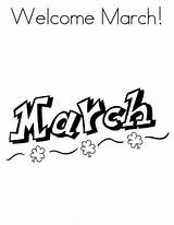 March Coloring Pages Month Welcome Sheet Kids Printable Book Print Spring Advertisement sketch template